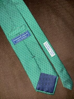 Vineyard Vines Green Patterned Silk Tie